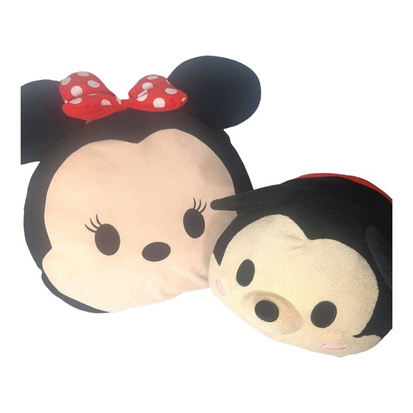 Disney Jumbo Mickey & Minnie Mouse Tsum Tsum Large Plush Pillow Authenti… - Picture 5 of 16